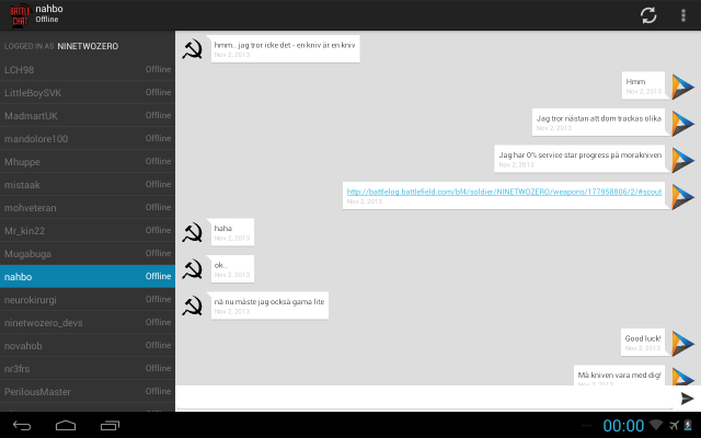 MISE JOUR DE L APPLICATION BATTLELOG CHAT visual data 5